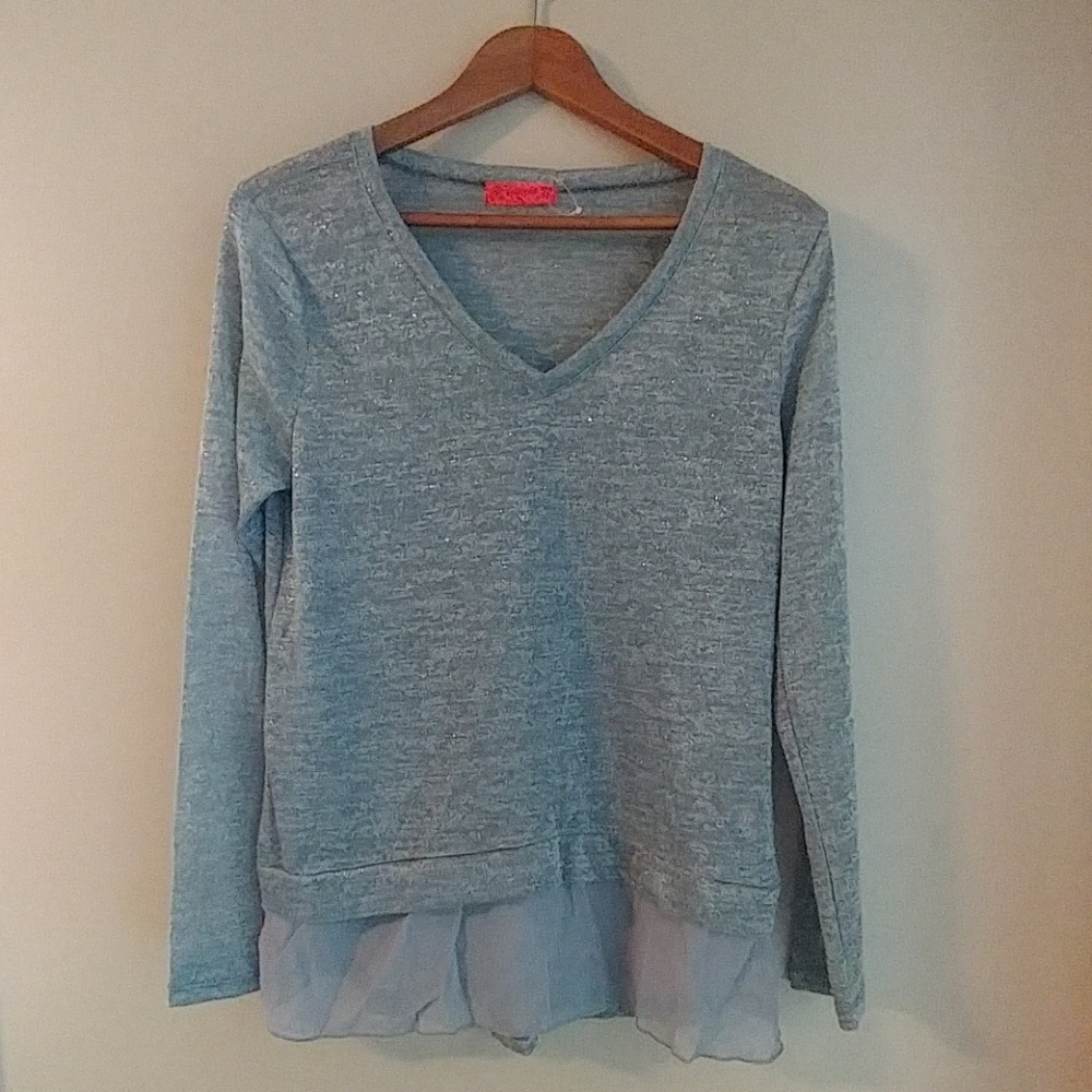 Pretty Sparkly Grey Lightweight Sweater